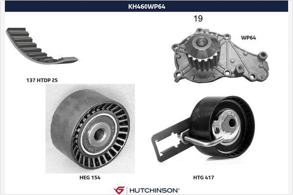 Hutchinson KH 460WP64 - Vesipumppu + jakohihnasarja inparts.fi