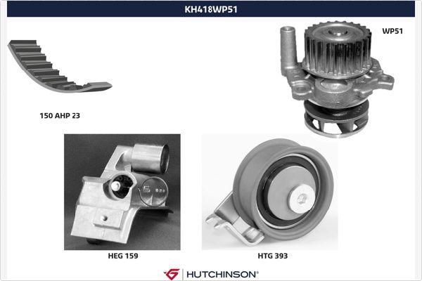 Hutchinson KH 418WP51 - Vesipumppu + jakohihnasarja inparts.fi