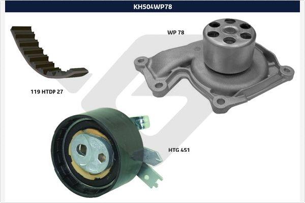 Hutchinson KH 504WP78 - Vesipumppu + jakohihnasarja inparts.fi