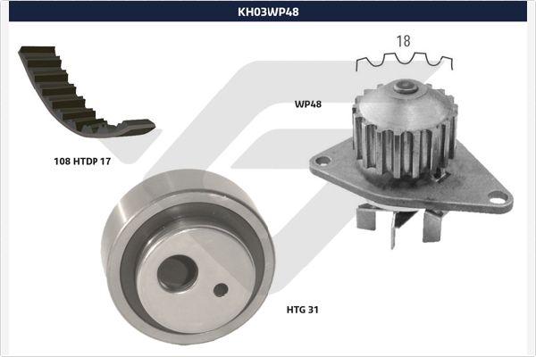 Hutchinson KH 03WP48 - Vesipumppu + jakohihnasarja inparts.fi