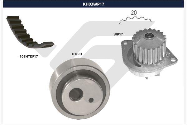 Hutchinson KH 03WP17 - Vesipumppu + jakohihnasarja inparts.fi