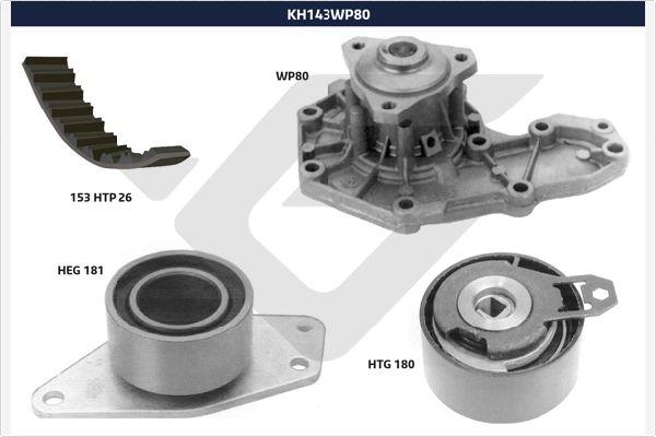 Hutchinson KH 143WP80 - Vesipumppu + jakohihnasarja inparts.fi