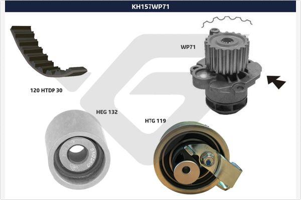 Hutchinson KH 157WP71 - Vesipumppu + jakohihnasarja inparts.fi