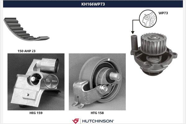 Hutchinson KH 166WP73 - Vesipumppu + jakohihnasarja inparts.fi