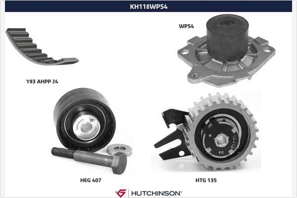 Hutchinson KH 118WP54 - Vesipumppu + jakohihnasarja inparts.fi