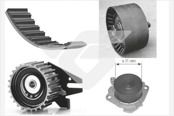 Hutchinson KH 277WP25 - Vesipumppu + jakohihnasarja inparts.fi