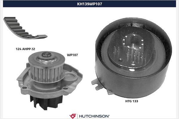 Hutchinson KH 139WP107 - Vesipumppu + jakohihnasarja inparts.fi