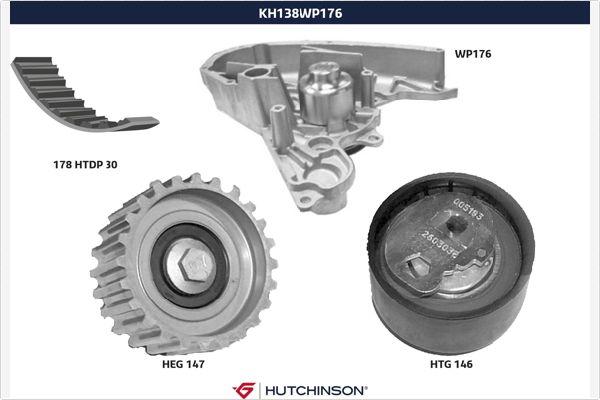 Hutchinson KH 138WP176 - Vesipumppu + jakohihnasarja inparts.fi