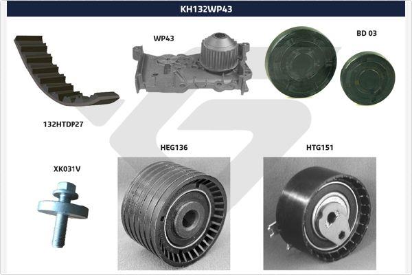 Hutchinson KH 132WP43 - Vesipumppu + jakohihnasarja inparts.fi