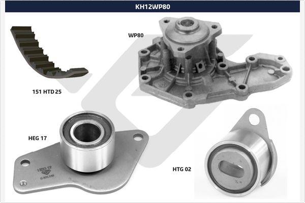 Hutchinson KH 12WP80 - Vesipumppu + jakohihnasarja inparts.fi