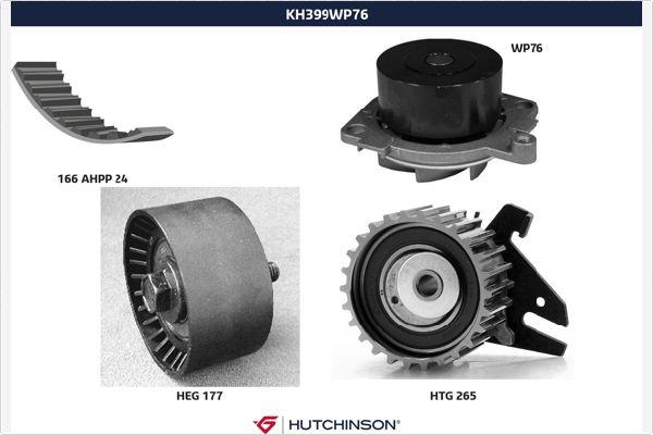 Hutchinson KH 399WP76 - Vesipumppu + jakohihnasarja inparts.fi