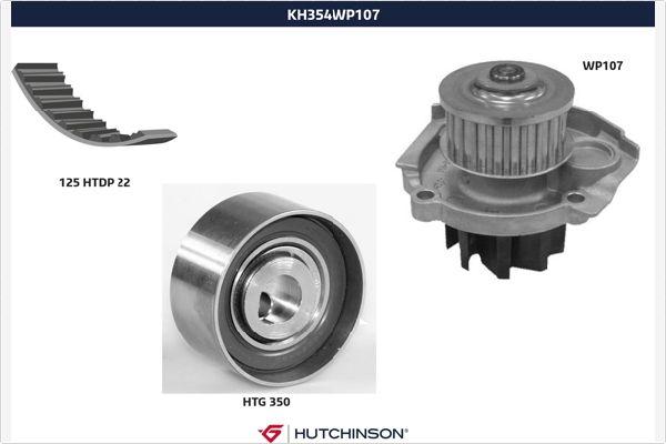 Hutchinson KH 354WP107 - Vesipumppu + jakohihnasarja inparts.fi