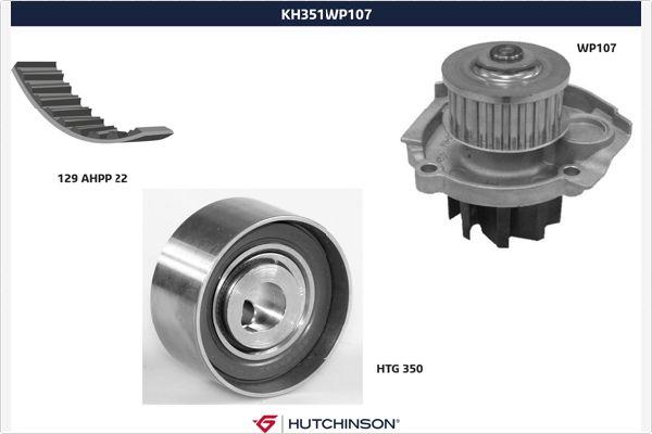 Hutchinson KH 351WP107 - Vesipumppu + jakohihnasarja inparts.fi