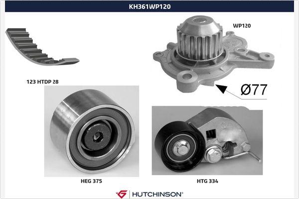 Hutchinson KH 361WP120 - Vesipumppu + jakohihnasarja inparts.fi