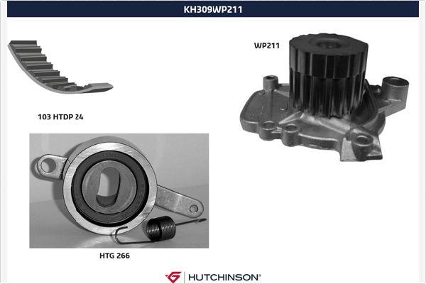 Hutchinson KH 309WP211 - Vesipumppu + jakohihnasarja inparts.fi