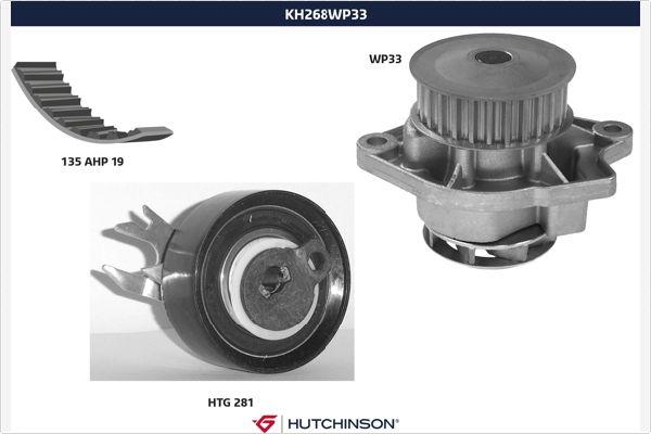 Hutchinson KH 268WP33 - Vesipumppu + jakohihnasarja inparts.fi