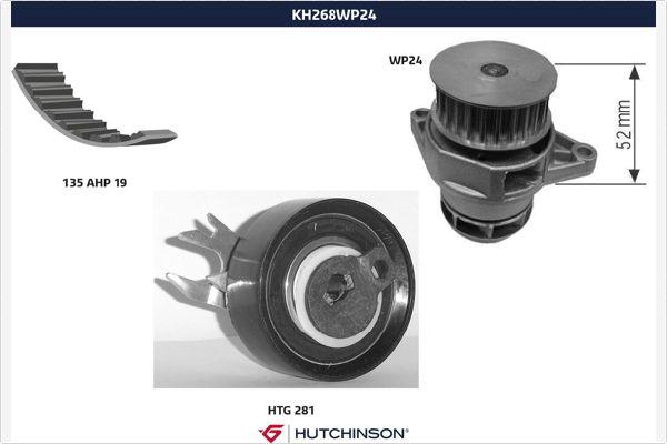 Hutchinson KH 268WP24 - Vesipumppu + jakohihnasarja inparts.fi