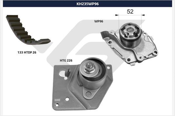 Hutchinson KH 235WP96 - Vesipumppu + jakohihnasarja inparts.fi