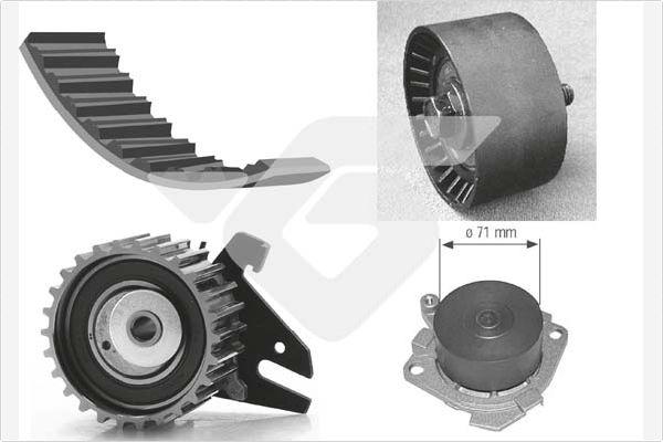 Hutchinson KH 273WP25 - Vesipumppu + jakohihnasarja inparts.fi