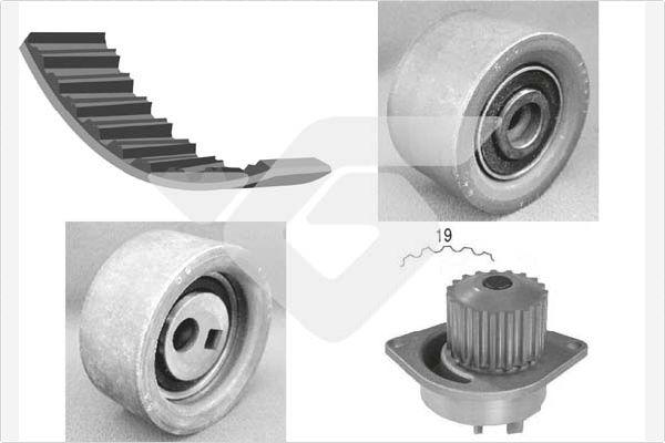 Hutchinson KH 79WP37 - Vesipumppu + jakohihnasarja inparts.fi