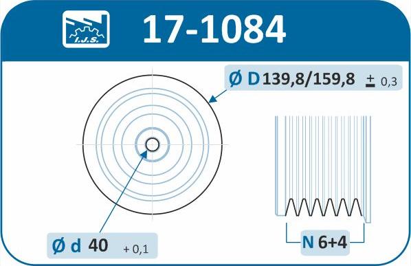 IJS GROUP 17-1084 - Hihnapyörä, kampiakseli inparts.fi