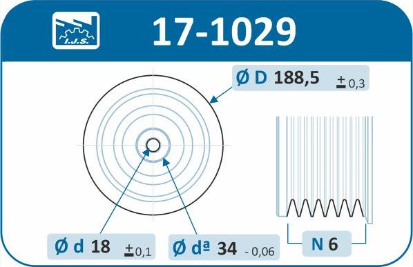 IJS GROUP 17-1029 - Hihnapyörä, kampiakseli inparts.fi