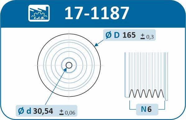 IJS GROUP 17-1187 - Hihnapyörä, kampiakseli inparts.fi