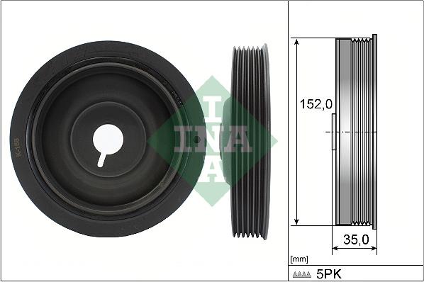 INA 544 0054 10 - Hihnapyörä, kampiakseli inparts.fi