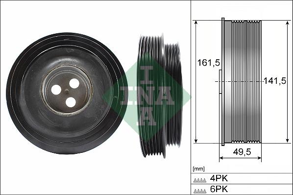 INA 544 0166 10 - Hihnapyörä, kampiakseli inparts.fi