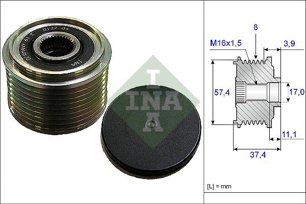 INA 535 0068 10 - Hihnapyörä, laturi inparts.fi