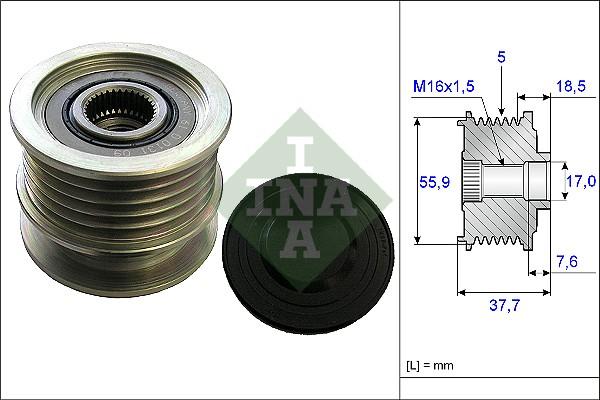 INA 535 0169 10 - Hihnapyörä, laturi inparts.fi