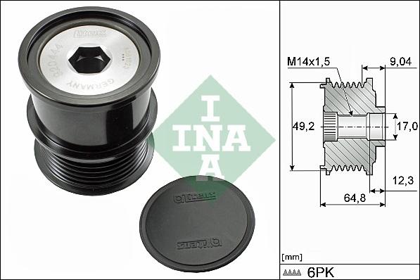 INA 535 0284 10 - Hihnapyörä, laturi inparts.fi