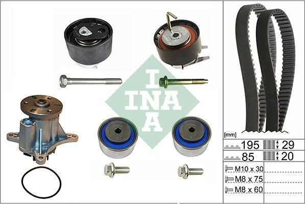 INA 530 0469 30 - Vesipumppu + jakohihnasarja inparts.fi