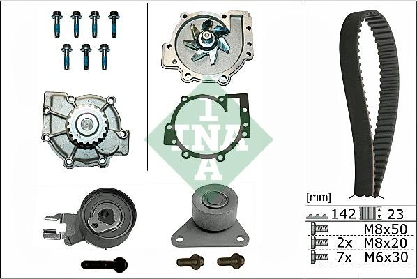 INA 530 0467 30 - Vesipumppu + jakohihnasarja inparts.fi