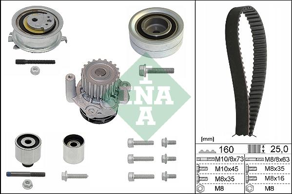 INA 530 0550 32 - Vesipumppu + jakohihnasarja inparts.fi