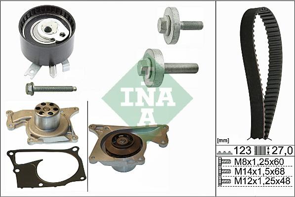 INA 530 0197 32 - Vesipumppu + jakohihnasarja inparts.fi