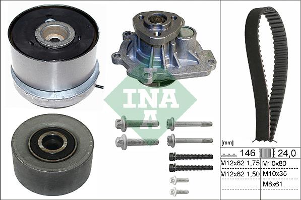 INA 530 0724 30 - Vesipumppu + jakohihnasarja inparts.fi