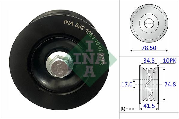 INA 532 1083 10 - Ohjainrulla, moniurahihna inparts.fi