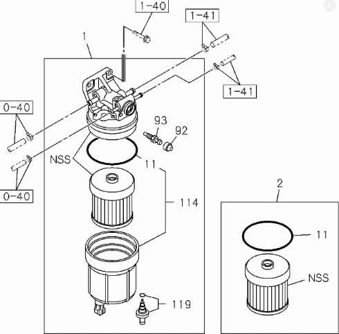 ISUZU 8-98037-011-0 - Polttoainesuodatin inparts.fi