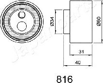 Japanparts BE-816 - Hihnankiristin, hammashihnat inparts.fi