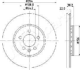 Japanparts DI-442 - Jarrulevy inparts.fi