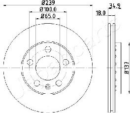 Japanparts DI-0945 - Jarrulevy inparts.fi