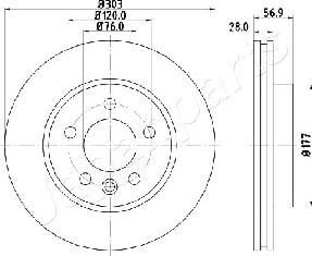 Japanparts DI-0948 - Jarrulevy inparts.fi