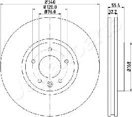 Japanparts DI-0954 - Jarrulevy inparts.fi