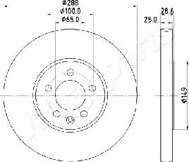 Japanparts DI-0950 - Jarrulevy inparts.fi