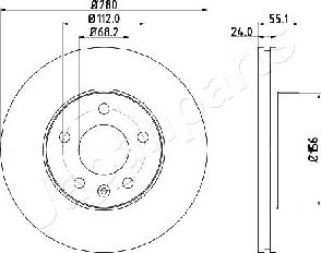 Japanparts DI-0958 - Jarrulevy inparts.fi