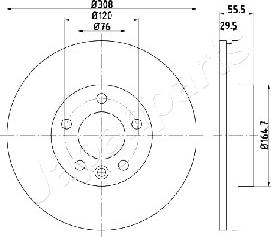 Japanparts DI-0953 - Jarrulevy inparts.fi