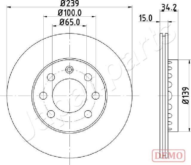 Japanparts DI-0904C - Jarrulevy inparts.fi