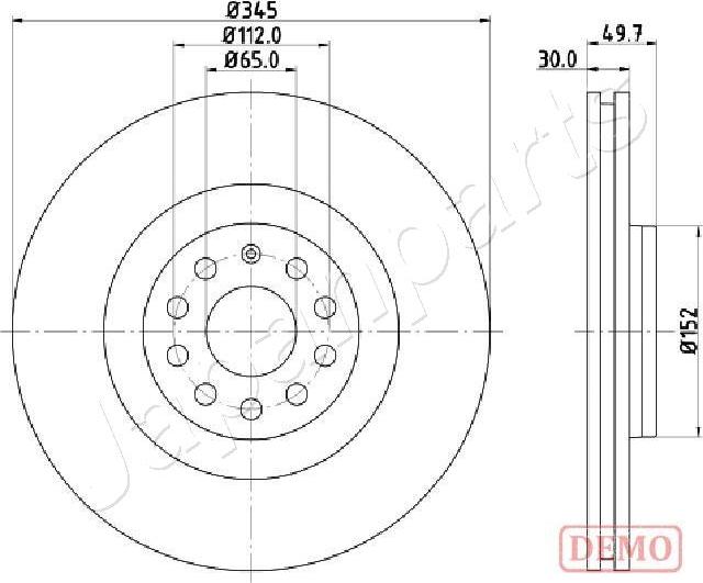 Japanparts DI-0908C - Jarrulevy inparts.fi