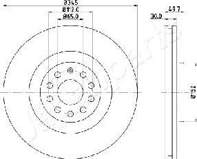 Japanparts DI-0908 - Jarrulevy inparts.fi